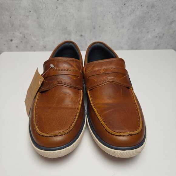 Bullboxer Cognac Leather Slip-On Loafers Mens Size 9 Made In Portugal - Picture 2 of 11